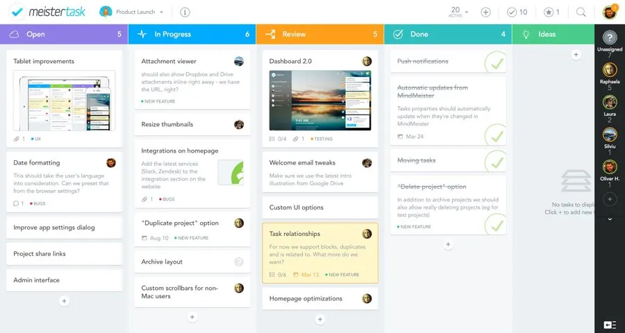 MeisterTask is a brilliant project management tool for freelance copywriters.